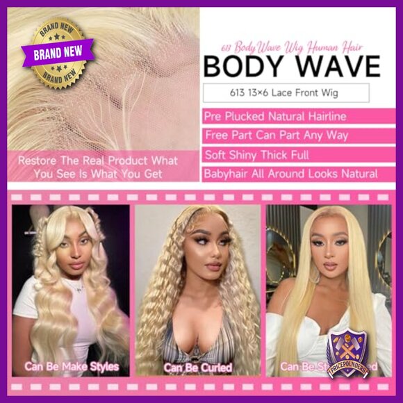 Women\'s Pink Glueless Synthetic Lace Front Pre-Plucked Hairline 28 Inch Amazon.com : MITIMES Pink Wigs Glueless HD Lace Front Wigs  main image 3